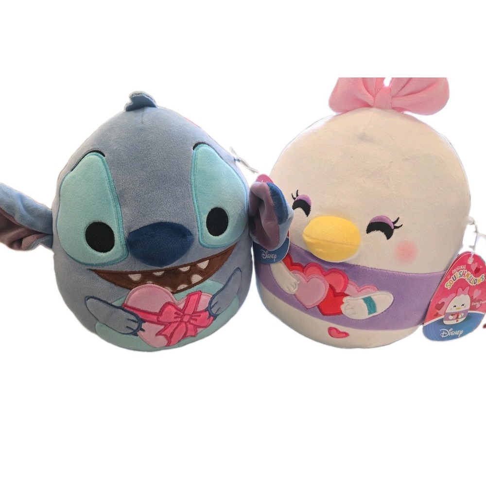 Squishmallows Disney Stitch + Daisy Duck NWT 12" High. Set Of 2.      BB10472